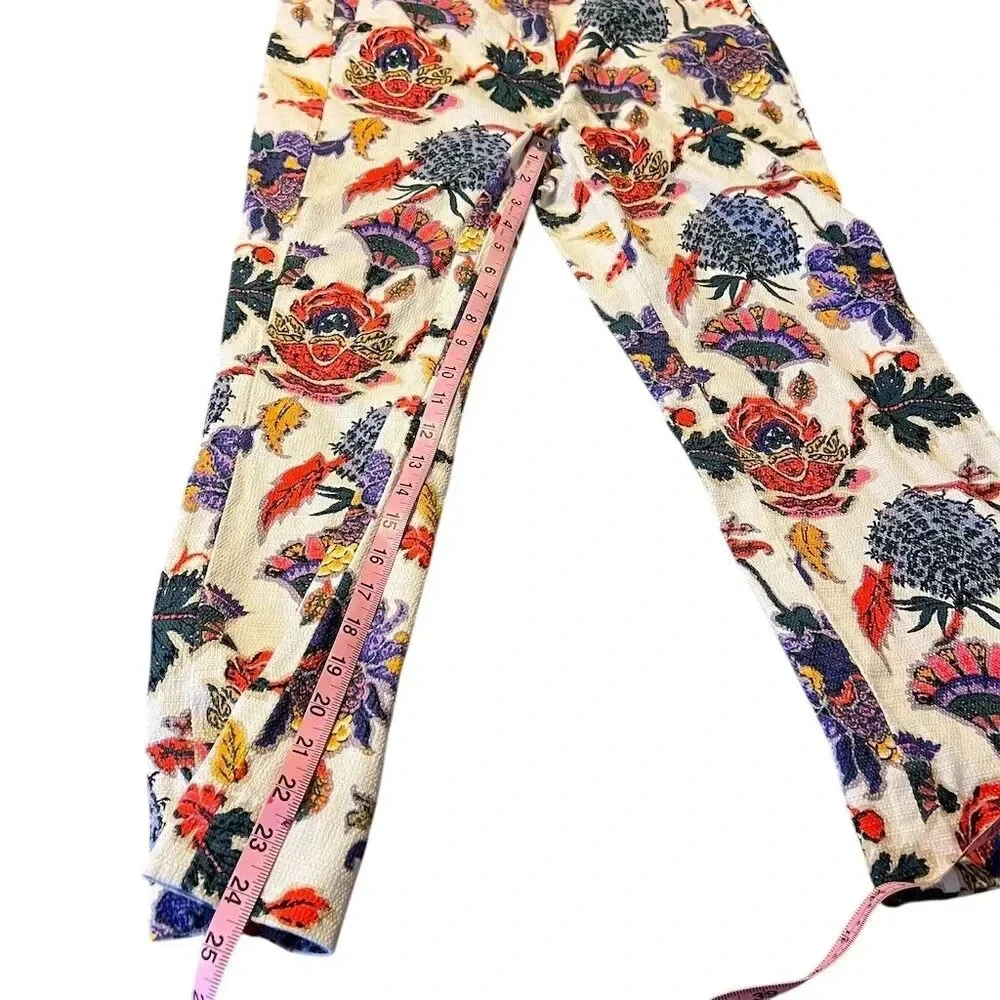 J.‎ Crew Women's Paisley Crop Pants Size 8 Multicolor Casual Spring